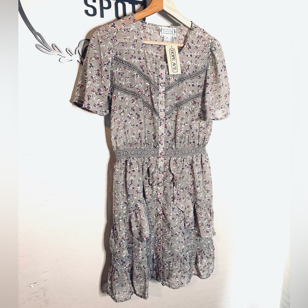 Hope Ave. Love riche Floral Button Mini Dress